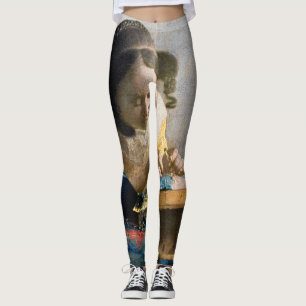 Johannes Vermeer - De Lacemaker Leggings