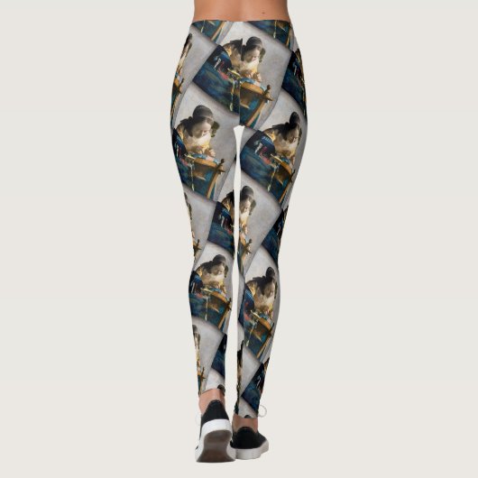 Johannes Vermeer - De Lacemaker Leggings (Achterkant)