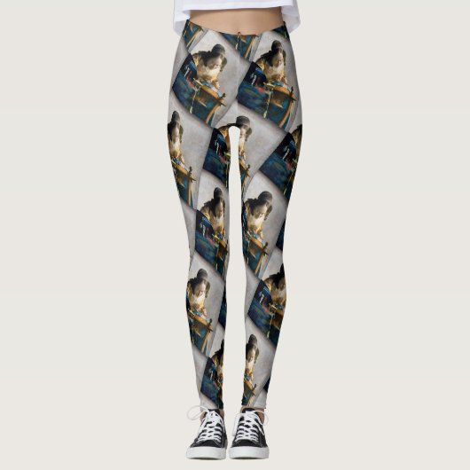Johannes Vermeer - De Lacemaker Leggings (Voorkant)