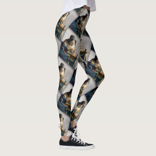 Johannes Vermeer - De Lacemaker Leggings (Rechts)