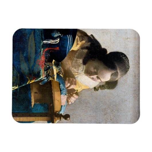Johannes Vermeer - De Lacemaker Magneet (Horizontaal)