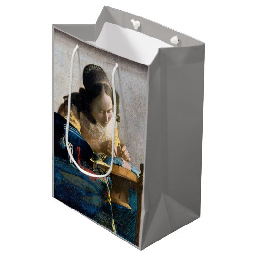 Johannes Vermeer - De Lacemaker Medium Cadeauzakje (Voorkant Gekanteld)