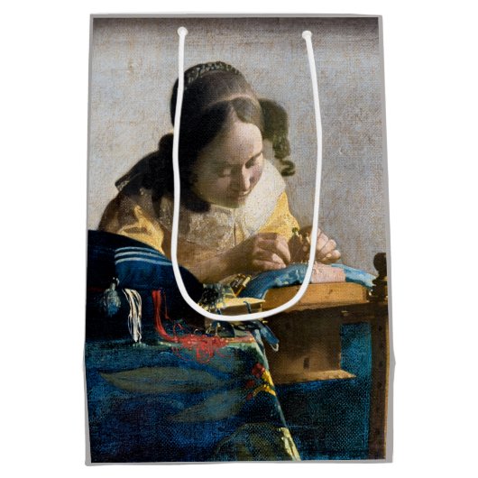 Johannes Vermeer - De Lacemaker Medium Cadeauzakje (Achterkant)