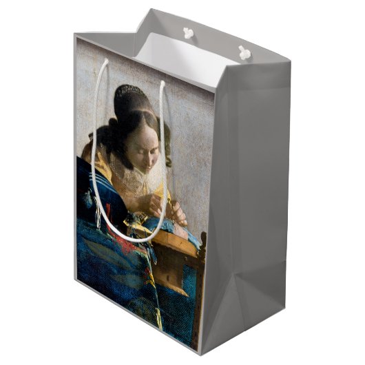 Johannes Vermeer - De Lacemaker Medium Cadeauzakje (Achterkant Gekanteld)