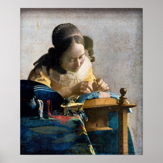 Johannes Vermeer - De Lacemaker Poster (Voorkant)