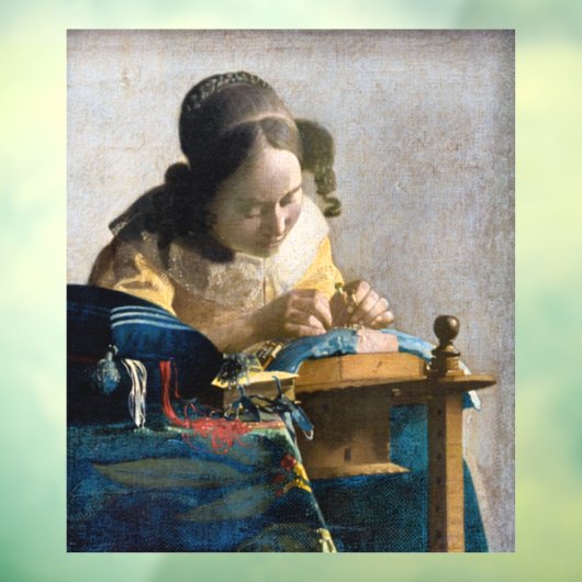 Johannes Vermeer - De Lacemaker Raamsticker (Vel 3)