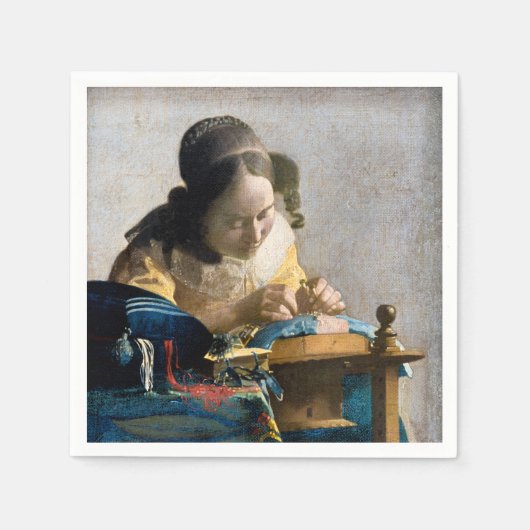 Johannes Vermeer - De Lacemaker Servet (Voorkant)