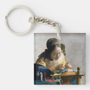 Johannes Vermeer - De Lacemaker Sleutelhanger
