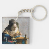 Johannes Vermeer - De Lacemaker Sleutelhanger (Achterkant)