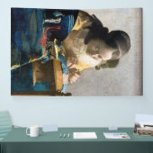 Johannes Vermeer - De Lacemaker Spandoek (Beurs)