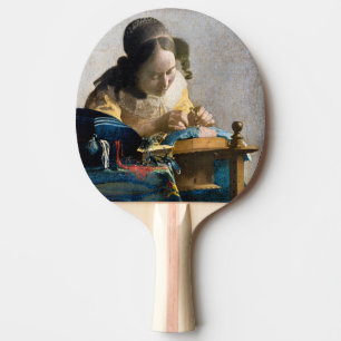 Johannes Vermeer - De Lacemaker Tafeltennisbatje