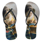 Johannes Vermeer - De Lacemaker Teenslippers (Voetbed)