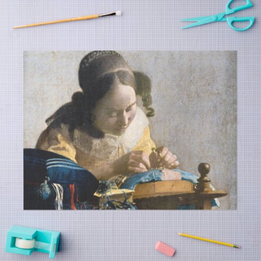 Johannes Vermeer - De Lacemaker Tissuepapier (Craft)