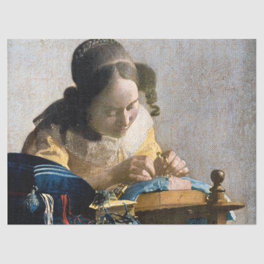 Johannes Vermeer - De Lacemaker Tissuepapier (Voorkant)