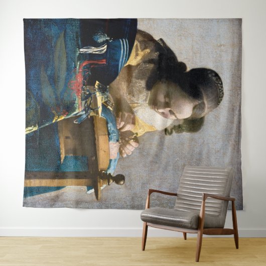 Johannes Vermeer - De Lacemaker Wandkleed (In Situ (horizontaal))
