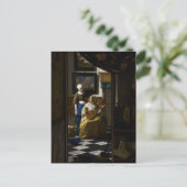 Johannes Vermeer - De Liebesbrief Briefkaart (Staand voorkant)
