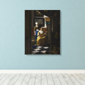 Johannes Vermeer - De Liebesbrief Canvas Afdruk (Insitu (Houten vloer))