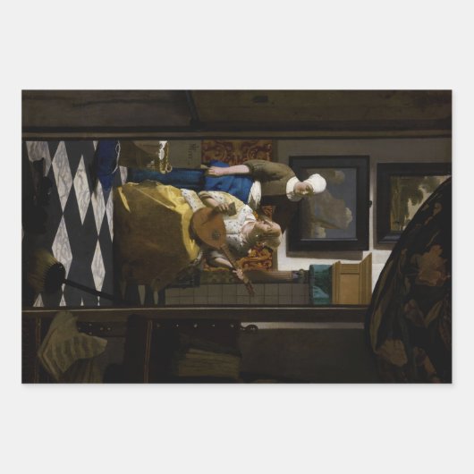 Johannes Vermeer - De Liebesbrief Inpakpapier Vel (Voorkant)