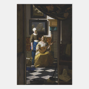 Johannes Vermeer - De Liebesbrief Inpakpapier Vel
