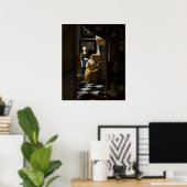 Johannes Vermeer - De Liebesbrief Poster (Thuiskantoor)