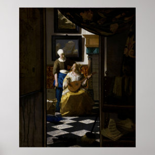 Johannes Vermeer - De Liebesbrief Poster