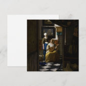 Johannes Vermeer - De liefdesbrief Bedankkaart (Voorkant / Achterkant)