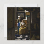 Johannes Vermeer - De liefdesbrief Bedankkaart (Voorkant)