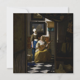 Johannes Vermeer - De liefdesbrief Bedankkaart