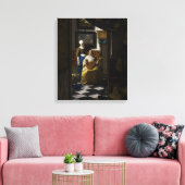 Johannes Vermeer - De liefdesbrief Canvas Afdruk (Insitu (Woonkamer))