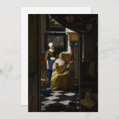 Johannes Vermeer - De liefdesbrief Kaart (Voorkant / Achterkant)