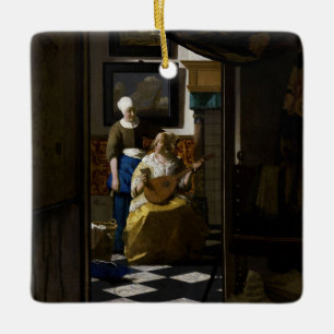 Johannes Vermeer - De liefdesbrief Keramisch Ornament