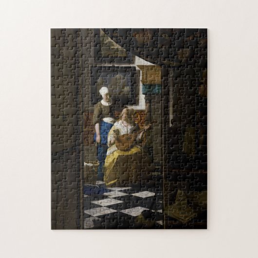 Johannes Vermeer - De liefdesbrief Legpuzzel (Verticaal)