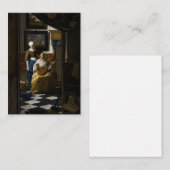 Johannes Vermeer - De liefdesbrief Notitiekaartje (Voorkant / Achterkant)