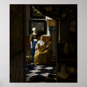 Johannes Vermeer - De liefdesbrief Poster