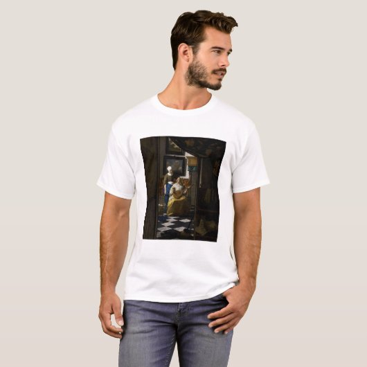 Johannes Vermeer - De liefdesbrief T-shirt (Voorkant volledig)