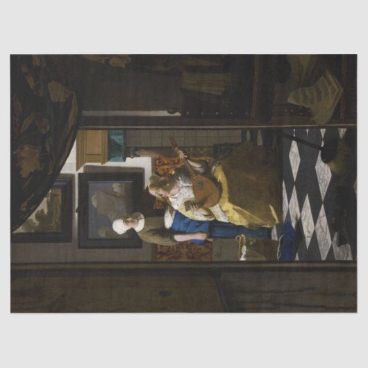 Johannes Vermeer - De liefdesbrief Tissuepapier (Voorkant)