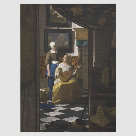 Johannes Vermeer - De liefdesbrief Tissuepapier