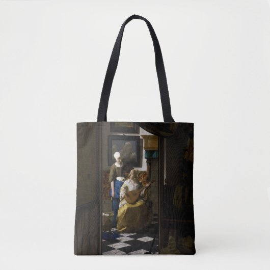 Johannes Vermeer - De liefdesbrief Tote Bag (Voorkant)