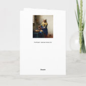 Johannes Vermeer - De Melkmeid Ansichtkaart Kaart (Achterkant)