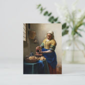 Johannes Vermeer - De Melkmeid Briefkaart (Staand voorkant)