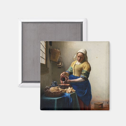 Johannes Vermeer - De Melkmeid Magneet (Voorkant / Achterkant)