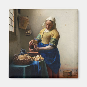 Johannes Vermeer - De Melkmeid Magneet