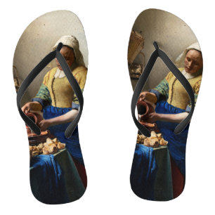 Johannes Vermeer - De Melkmeid Teenslippers
