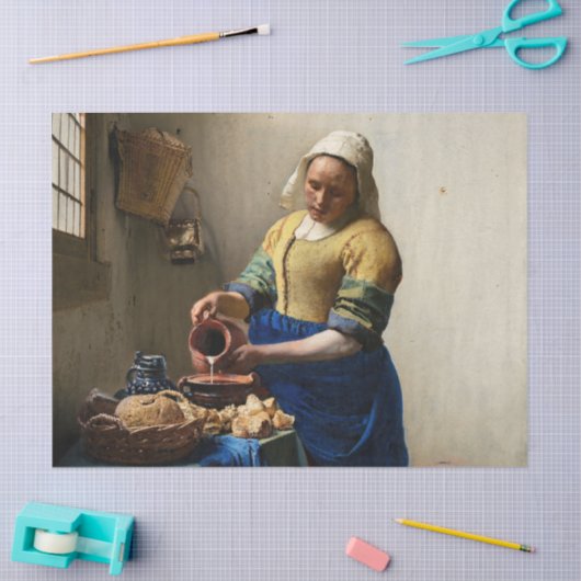 Johannes Vermeer - De Melkmeid Tissuepapier (Craft)