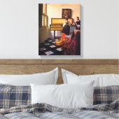 Johannes Vermeer - De muzieklessen Canvas Afdruk (Insitu (Slaapkamer))