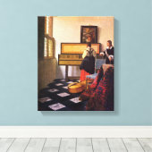 Johannes Vermeer - De muzieklessen Canvas Afdruk (Insitu (Houten vloer))