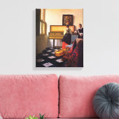 Johannes Vermeer - De muzieklessen Canvas Afdruk (Insitu (Woonkamer))