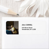 Johannes Vermeer - Een dame die een brief schrijft Etiket (Insitu)