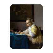 Johannes Vermeer - Een dame die een brief schrijft Magneet (Verticaal)