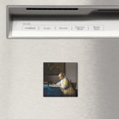Johannes Vermeer - Een dame die een brief schrijft Magneet (Insitu (Vaatwasser))